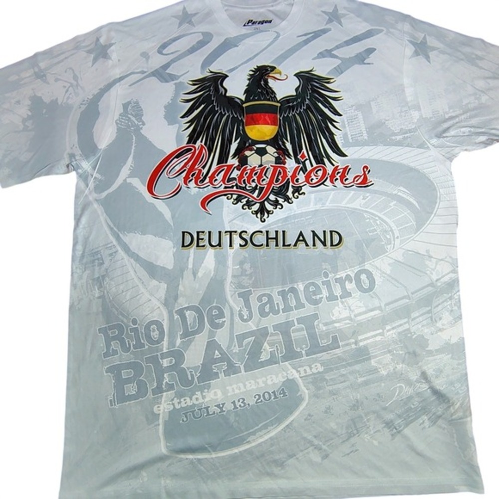 Paragon Deutschland Soccer Champions World Cup Rio de Janeiro Brazil T Shirt 2XL